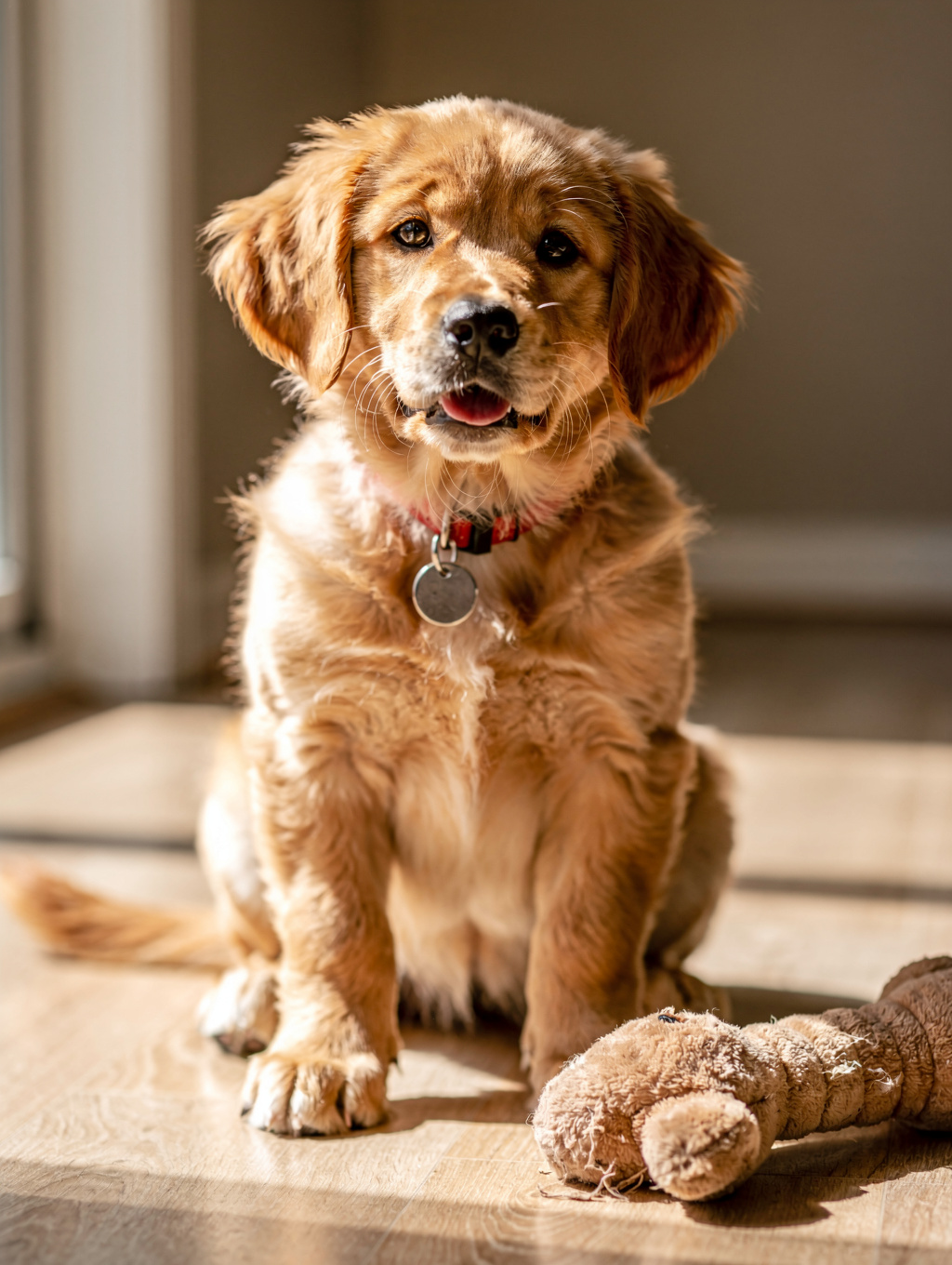 Happy golden retriever enjoying wholesome small-batch pantry treats